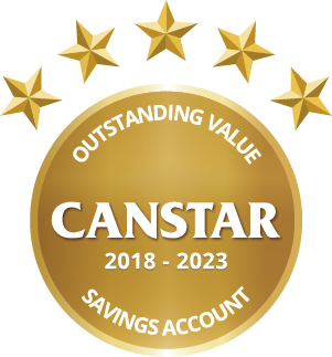 Canstar 2018 2023 Outstading Value for Savings Account